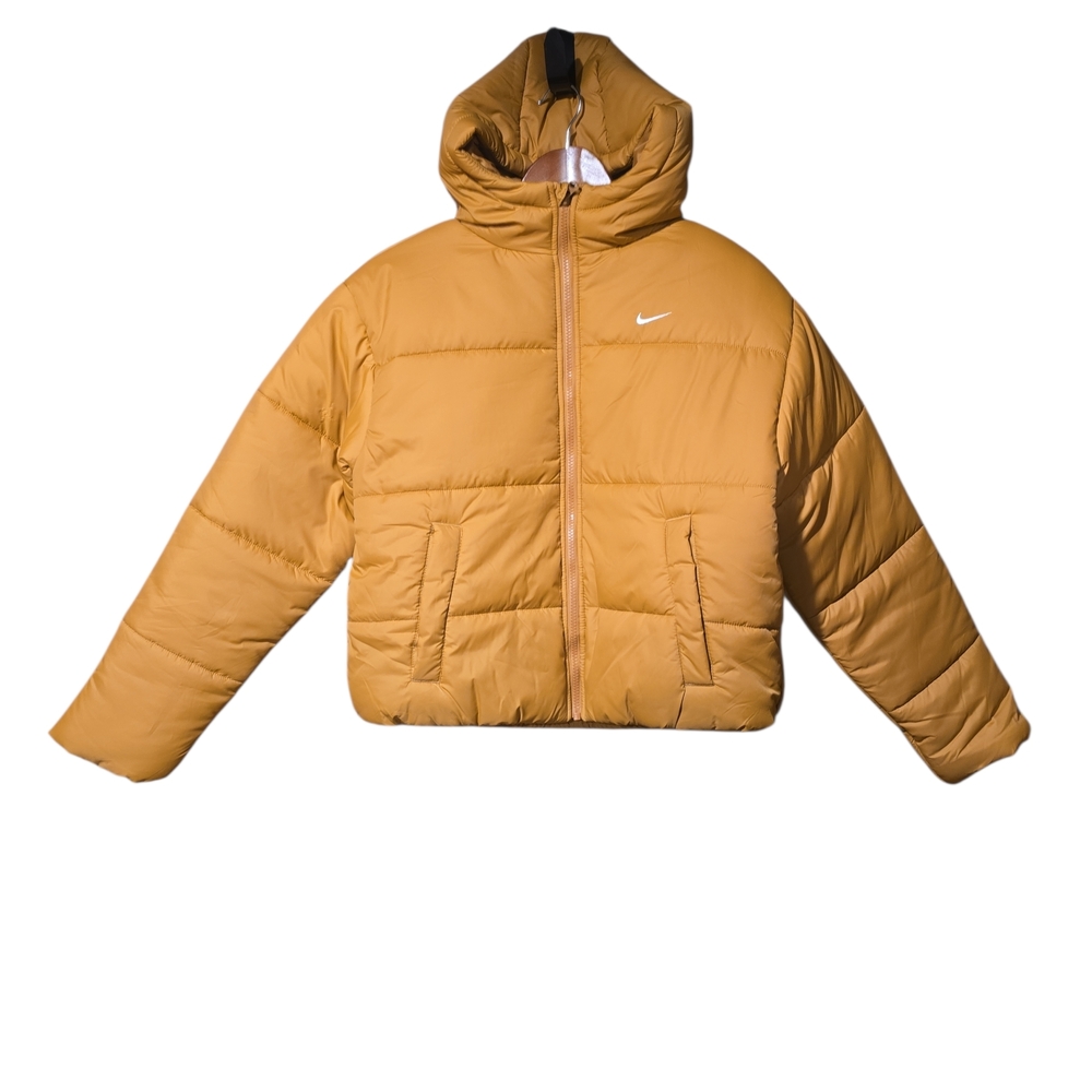 Nike Sportswear Therma-FIT Puffer Hooded Jacket Women’s S Brown Loose Fit NWT - Picture 2 of 9
